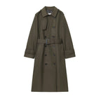 Women's Long Graceful And Fashionable Double Breasted Trench Coat