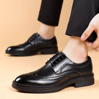 Hollow Leather Shoes Men's Business Formal Wear Casual