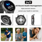 Round Screen Smartwatch, 1.43in HD 3ATM Waterproof, Equipped With Heart Rate Detection, Sleep Monitoring, And Step Tracking,100 Sports Modes Movement Monitor Holiday Gifts Fashion Watches