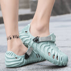 Fashion Summer New Casual Men's Shit Feeling Closed-toe Slippers