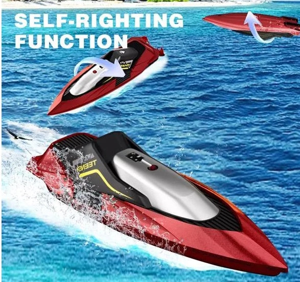 4DRC S5 RC Boat For Pools And Lakes, 2.4 GHz 20MPH Racing Boats, Rechargeable Battery,Low Battery Alarm,Gifts For Boys Girls,Logistics Is Randomly Sent By UPS USPS  FEDEX.