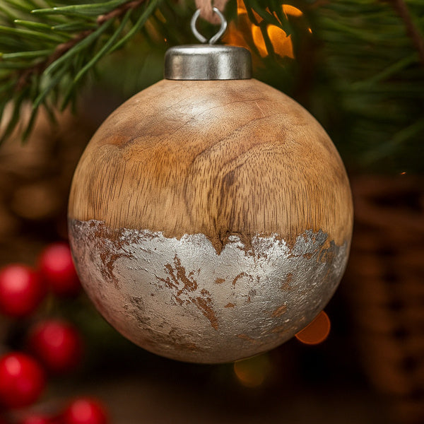 4PCS Set Christmas Hanging Ball Ornaments Wooden Tree Decorations Festive Holiday Party Decor Xmas Tree Accessories FBA Shipment - The Premium