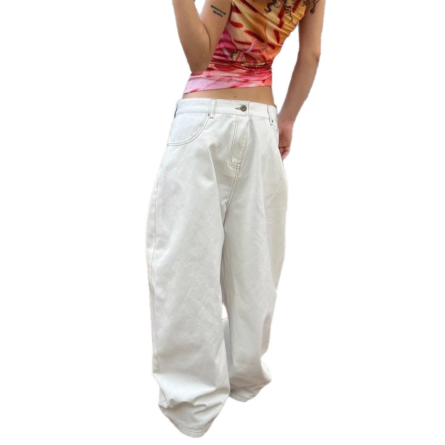 Premium High-waisted Straight-leg Jeans For Women