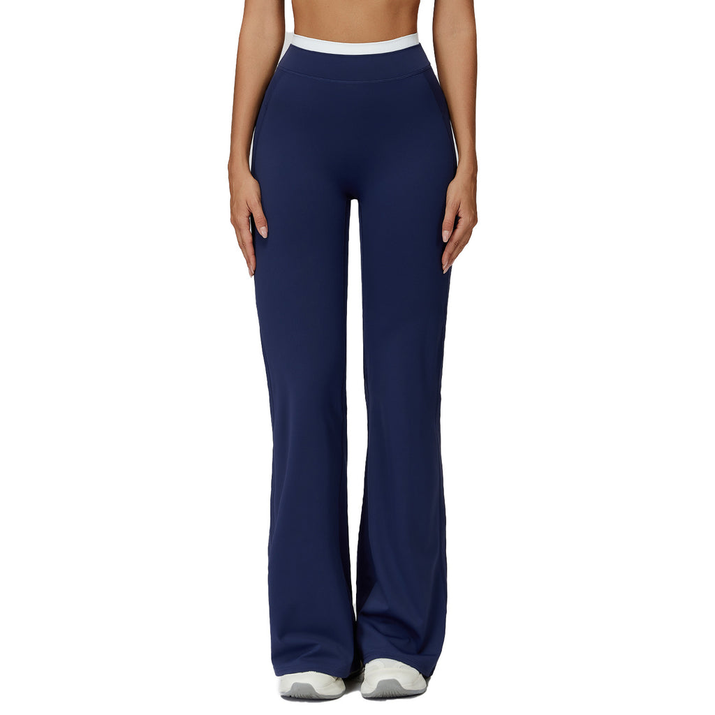 Fake Two-piece Thread High Waist Casual Exercise Workout Pants