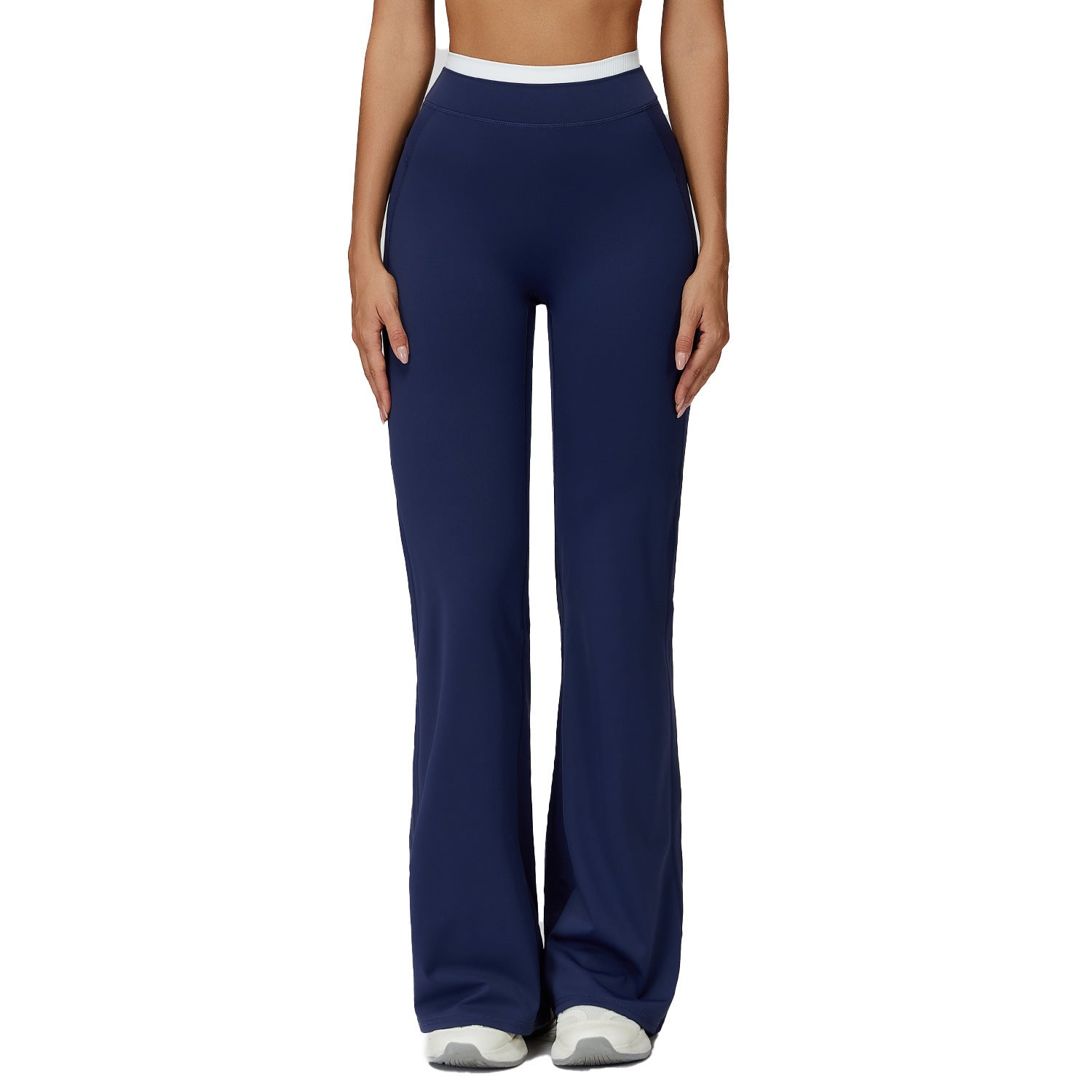 Fake Two-piece Thread High Waist Casual Exercise Workout Pants