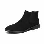 Breathable Autumn And Winter British Style Pointed Suede Short Martin Boots For Men