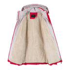 Winter Fleece-lined Thick Middle-aged Mom's Lamb Fleece Hooded Down Cotton Coat For Women