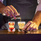 2 Pieces, Black Muscle Men's And Red Bikini Skull Style Glass Small Wine Glasses Bar Tools Christmas Gift, Halloween Gift, Birthday Gift, Company Party Gift, Universal Gift