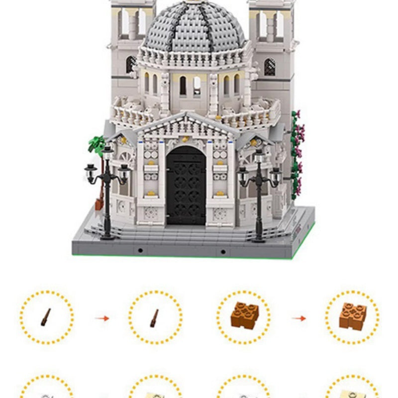 Salute Ankang Notre Dame Church Large Landmark Plastic Toys