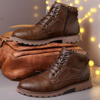 Male Martin Boots Leisure Plus Size Zip Ankle Boots