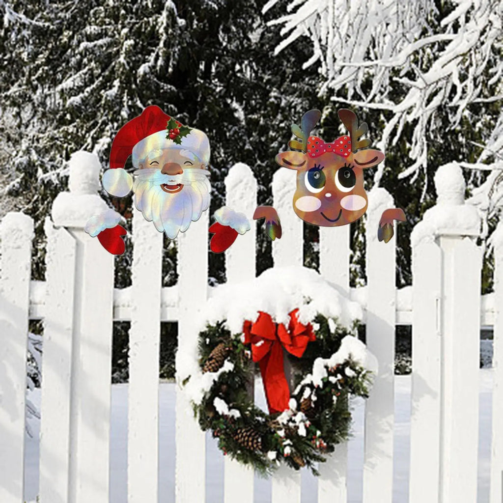 Garden Custom Santa Claus Design Christmas Fence Decoration Set - The Premium