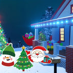 5 Pack Christmas Outdoor Yard Signs With Stakes Christmas Tree Reindeer Santa Gingerbread Snowman Signs Holiday Garden Sign For Xmas Winter Party Porch Lawn Walkway Decorations Outdoor Christmas Scene