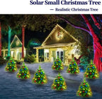 3SET 1 TOW 2 Solar Christmas Tree, Solar Powered Pathway Christmas Tree With Multicolored LED Lights - The Premium
