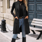 Fashionable Suede Slim-fit Retro Elegant Vest For Women