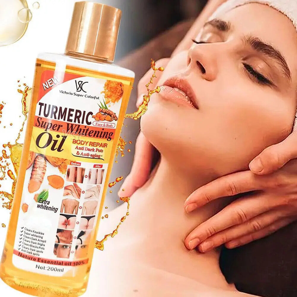 Turmeric Essential Oil 200ml – Brightening & Moisturizing Facial & Body Massage Oil | Aromatherapy, Diffuser & Skin Smoothing Care – ajprime.shop The Premium
