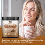 Beworths Mushroom Coffee – Immunity & Brain Booster, Mental Clarity & Focus, Natural Energy AJ PRIME